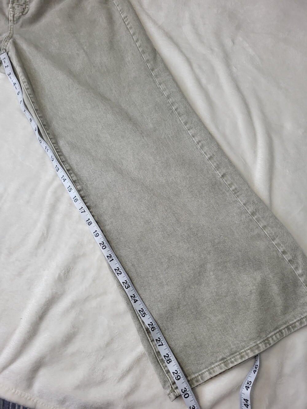GAP Wide Leg High-Rise Jeans in Faded Light Gray Size 14 32R S - Picture 11 of 16